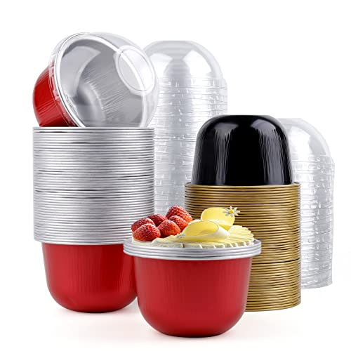 Hacaroa HA-FOILCUPCAKELINER-5.7OZ-100P-2C 100 Pcs Aluminum Foil Baking Cups cover