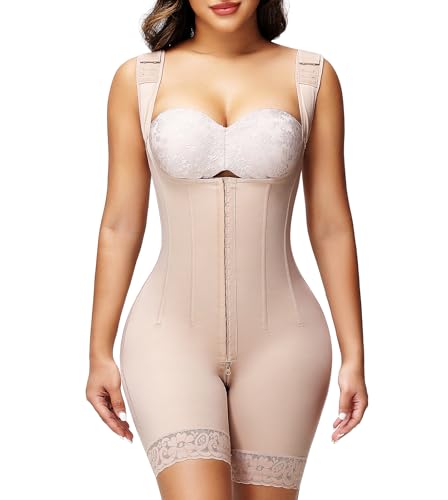 SHAPSHE Fajas Colombianas Moldeadoras Body Shaper Tummy Control Snatched Post Surgery Butt Lifter with Zipper Crotch