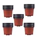 Coolrunner 50 PCS 3.5 Inch Plastic Flower Pots, Plant Nursery Pots, Seedling Pots/Containers for Plant Seeds Starting