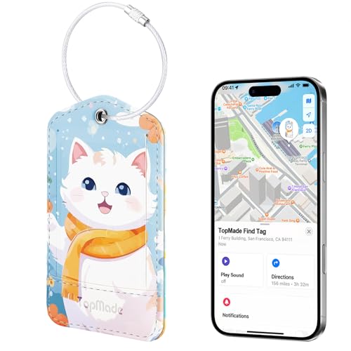 Image of TopMade Luggage Tags, Works with Apple Find My, Smart Suitcase Tag Tracker