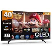 TD Systems - Smart TV 40 Pulgadas Full HD QLED, Android 14 GTV, Television TDT HD, Modelo 2025, Televisor con 3 años de garantía - PRIME40K21GLQ
