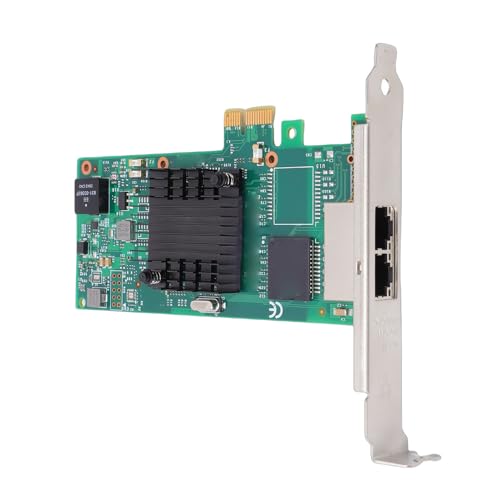 Yunseity 1G Gigabit Network Card PCIe 2.0 X1 Adaptador Ethernet con Doble Puertos RJ45 para Servidor y Escritorio Compatible con Controlador T2 miniatura 7