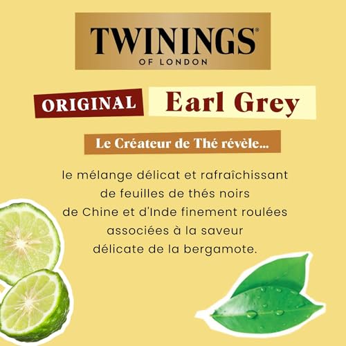 Twinings Thé Noir Original Earl Grey Bergamote en Vrac 400 g (2x200 g) – vue 2