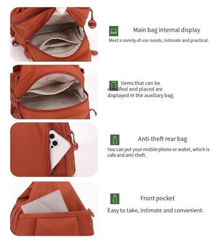Waterproof 2-Way Commuter Bag, Pmnuatice Waterproof Oxford Large Capacity Convertible Shoulder Bag, 3-in-1 Design4