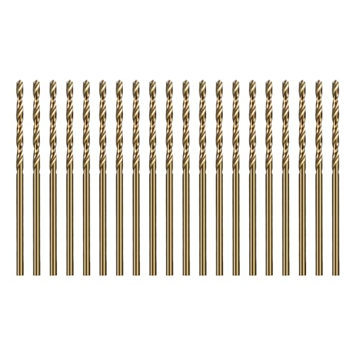 SALI 20 pièces M35 HSS Cobalt foret Set avec foret hélicoïdal 1,5 mm HSS-Co foret en acier foret en fer foret métal Set pour bois, métal, plastique, aluminium, plastique dur, acier inoxydable