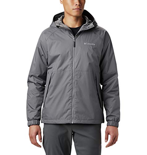 Columbia Men's Helvetia Heights Waterproof Jacket, City Grey, Medium