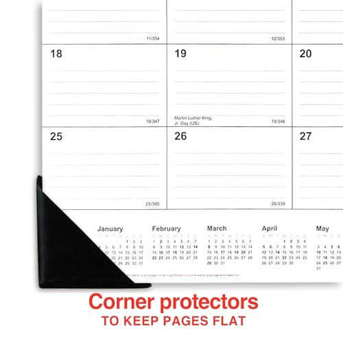 Image of 2026 Staples 21.75 inch x 17 inch Monthly Desk Pad Calendar, Gray (ST59701-26)