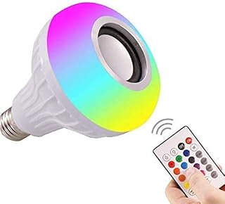 MS Electronics And Accessories LED Light Bulb, Smart 12W B22 LED Bluetooth 3.0 Speaker Music Bulb RGB Change with 24 Key R... Price In India