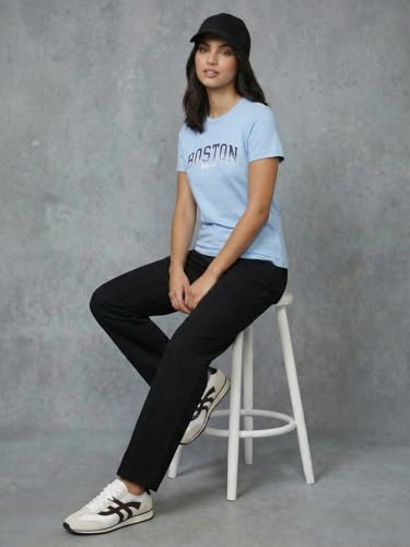 Image of Nobero Women's Graphic Printed T-Shirt | Regular Fit 180 GSM Cotton Tee for Women | Comfortable Round Neck Casual Wear