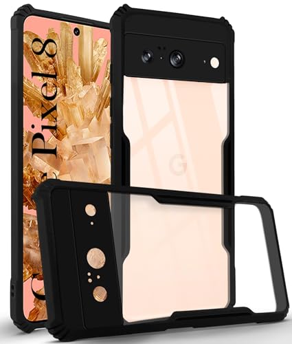 Image of Jkobi Back Case Cover for Google Pixel 8 (Polycarbonate Clear Panel with Shockproof | Professional Black)