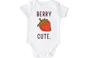 Funny Baby Bodysuit Berry Cute Strawberry Short Sleeve Bodysuit for Baby Boys and Girls