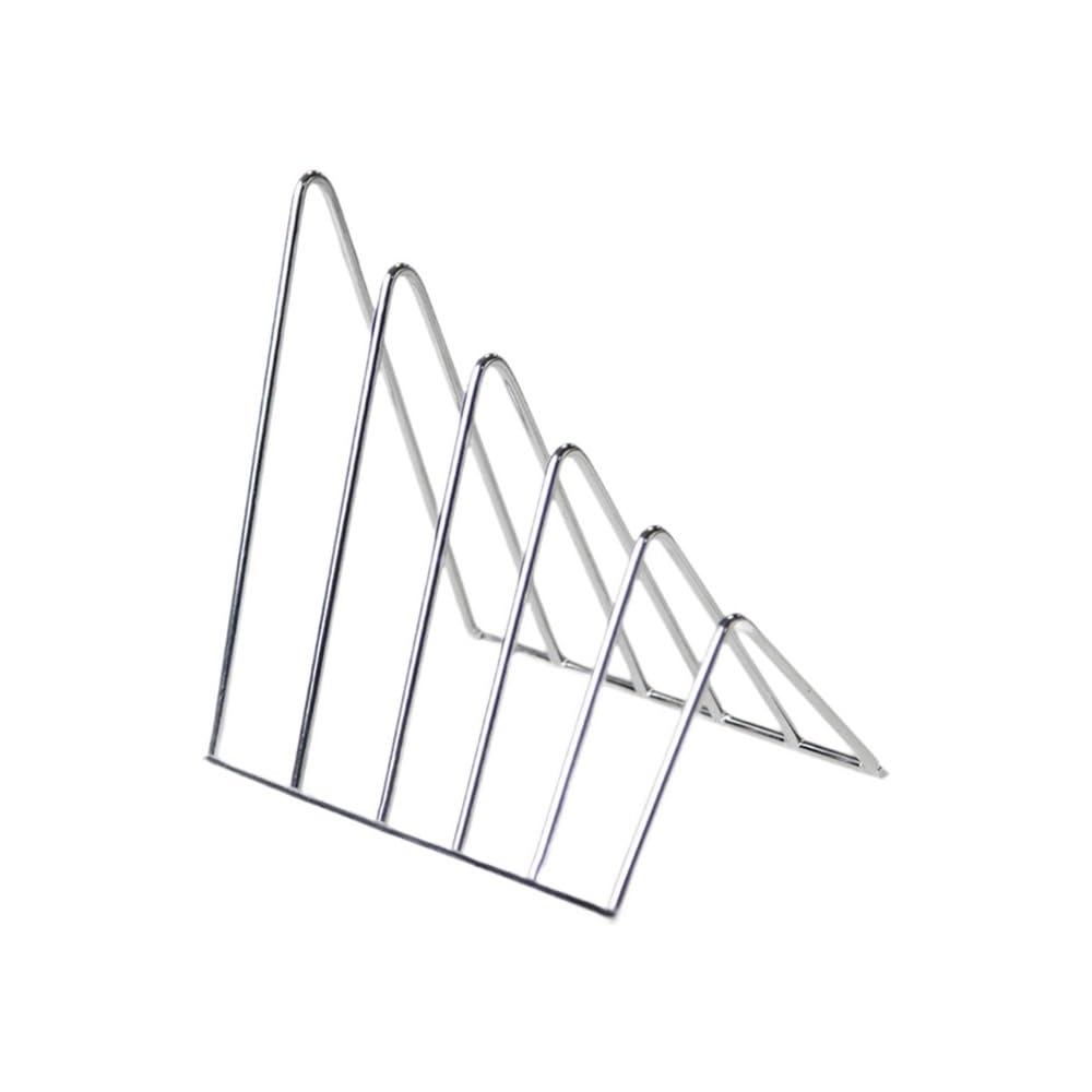 J9V4G6S3B5 Desktop File Rack File Folder Sorter Non Skid Desk Triangle Bookshelf Bookend Organizer for Recipe Office(Silver)