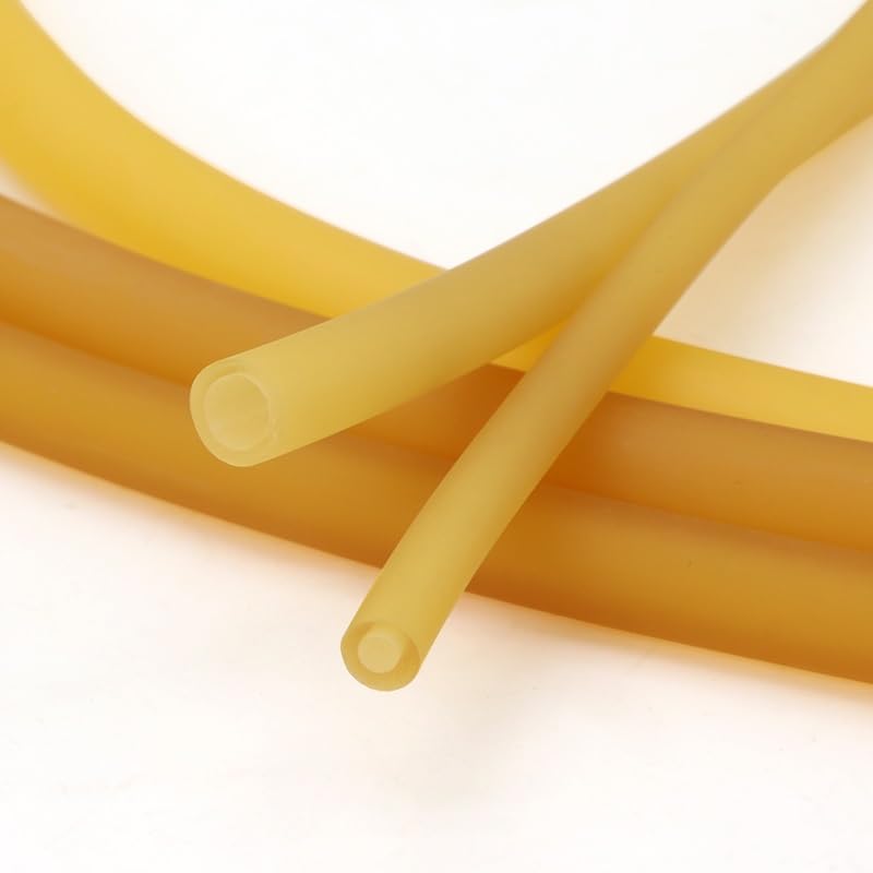 flexiable rubber Nature Latex Rubber Hoses High Resilient Elastic Tube Yellow ID 1.6mm 1.7mm 1.8mm 2mm 3mm 4mm 5mm 18mm drain elastic (Size : 1 meter, Color : OD 3mm(Solid))