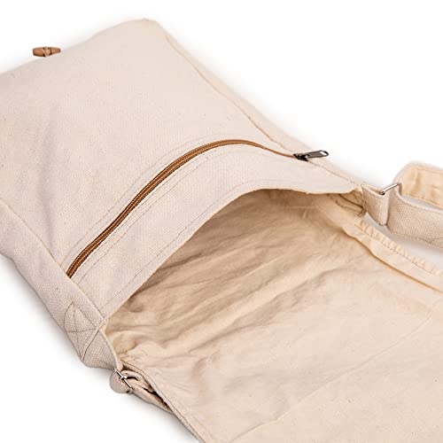 Freakmandu Hemp Sling Crossbody Bag - Tree of Life Unisex Crossbody Messenger Hemp Bag Sling Handmade in Nepal4