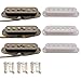 Musiclily Pro ST-FAT60S Staggered Alnico 2 Single Coil Neck Middle Bridge Pickups Set for Strat Style Electric Guitar, White