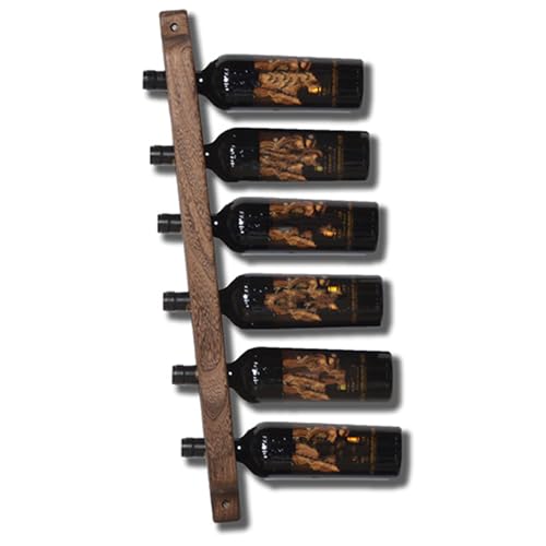 Botellero de Vino en la Pared para 6/8 Botellas, Apilable, Vertical, de Madera, para Vinoteca Mueble Bar, Soporte Decorativo para Cocina, salón y Bar