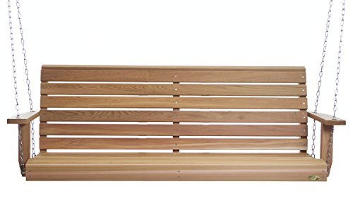 All Things Cedar PS48 Premium Porch Swing | 4-Ft Outdoor Furniture & Patio Swing | Handcrafted Western Red Cedar thumb #2