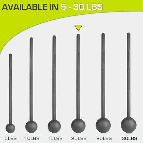 Image of ProsourceFit Steel Macebell, Heavy Duty Steel Mace, Workout Mace with Non-Slip Grip for Gada, Strength and Core Training