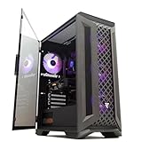 Tempest Mirage Caja PC ATX/Micro ATX/ITX/E-ATX, RGB, USB 3.0, 4 Ventiladores Incluidos, Cristal Templado con Bisagras, Torre PC Gaming