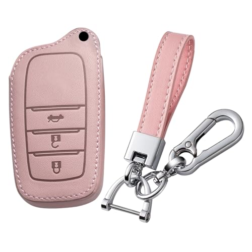 Coque de clé Toyota Yaris Hybrid rose pour retrouver vos clés dans le sac