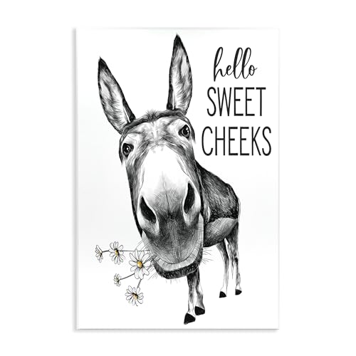 Image of Sweet Cheeks Donkey Daisies, 10 x 15 Inch Mounted Print on Wall Plaque