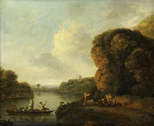 Cuadro pintura al óleo modernos SERENDIPITP 60x90cm de paisaje clásico de río