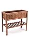 Produktbild myGardenlust Hochbeet aus Holz zum Bepflanzen für Gemüse im Garten, Terrasse und Balkon - Mit Ablage für Gartenutensilien - Braun