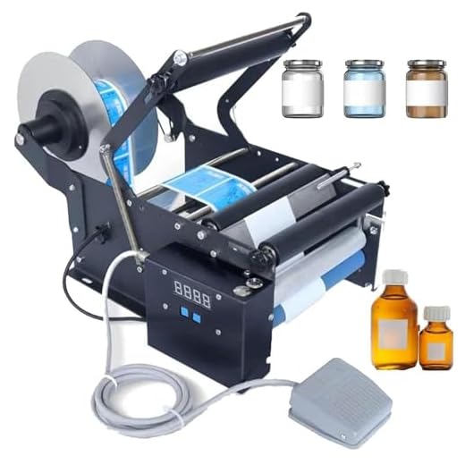 Generisch Round Bottle Labeling Machine - Semi-Automatic with Foot Pedal, Efficiently Labels Up to 30 Pieces/Min for Jars or Cylinders