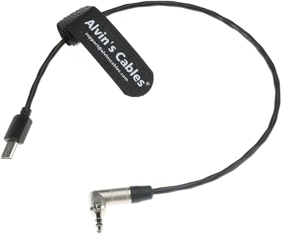 Alvin's Cables 3.5mm TRS Time Code Sync Cable, Micro USB Compatible Sony FX3/FX30/A7SIII/A1 Deity TC-1 Tentacle Sync-E, 35cm