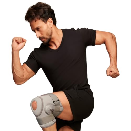 Image of Leeford Ortho Hinged Knee Braces Support for Men and Women | Joint Stability Belt, Knee Pain Relief Patella Stabilizer (Neoprene) For Gym, Sports, Injury Recovery Size- L