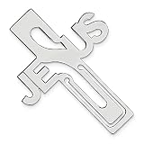 Diamond2Deal Sterling Silver Rhodium-Plated Jesus Cross Bookmark