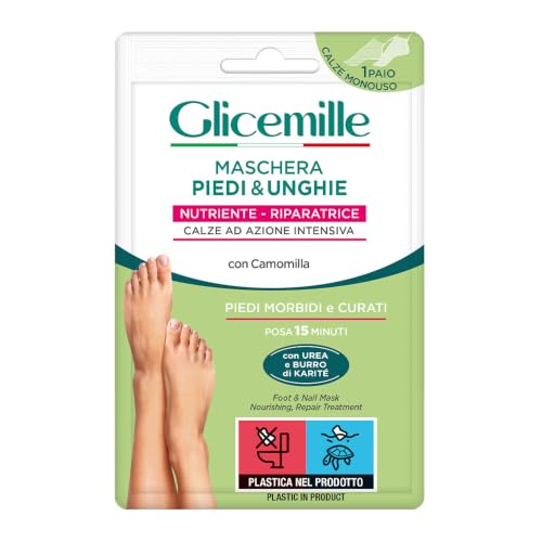 GLICEMILLE | Maschera Piedi&Unghie, Nutriente e Riparatrice, 1pz