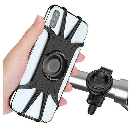 Detachable Bike Phone Mount, 360° Rotatable Bicycle & Motorcycle Handlebar Cell Phone Holder Universal fit for iPhone Xs Max XR X 6S 6 7 8 Plus, Galaxy S9 S10 S10e Note 9, Other 4-6.5" Phones Cycling