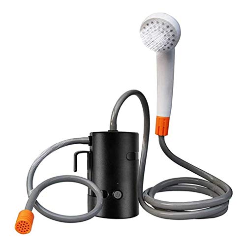 zjdgweh ポータブルシャワー アウトドアシャワー USB充電式 ペットシャワー電動シャワー LED照明 水流量段階調節可能 携帯便利 簡易シャワー 洗車 キャンプ 防災 グッズ 植物潅水 (通常版,ブラック)
