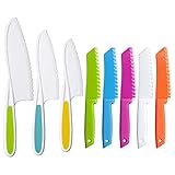 MAZYPO 8 Pieces Kids Kitchen Knife Set Plastic Knife - Kids Chef Nylon Knives Children's Safe...