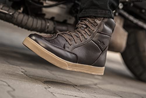 SHIMA Blake Sapatos de motocicleta para homens – couro, respirável, sapatos de andar de rua reforçad