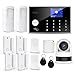 TUGARD Sistema di Allarme Domestico Senza fili,13pcs GSM SMS 2G WiFi Sistema di Allarme Antifurto Completo, Allarme Sirena PIR,Porta Finestra Sensore,Fotocamera,Controllo Remoto per Appartamento