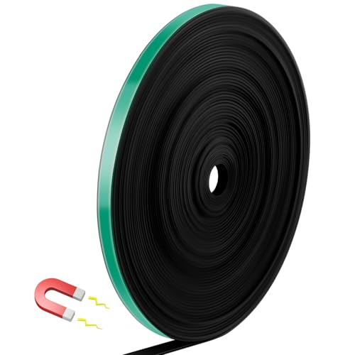AmazingSpark Magnetic Tape Roll Thin Strips, 0.39 Inch x 66 Feet Magnetic Board Dividers Whiteboard Graphic Decorative Tape Marking Line for Classroom Office Art Accessories(Green)