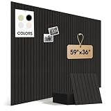 MQAAUP Large Cork Board for Walls 59' x 36',15 Pack 12'X12'Felt Bulletin Board Tiles...
