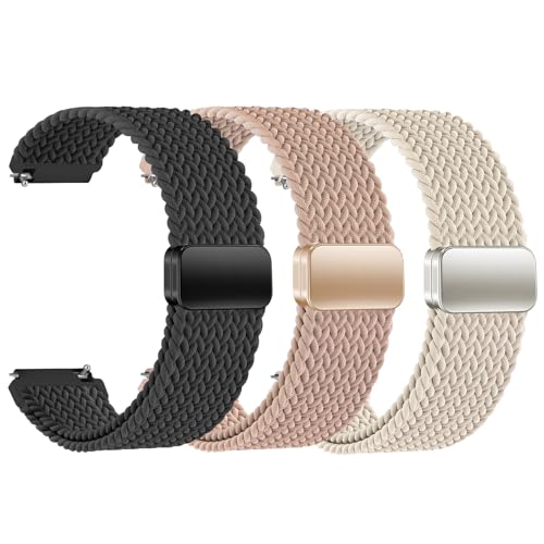EverAct 20mm ���C�ґg Garmin Vivoactive 5 �E�H�b�`�o���h/Vivoactive 6/3/3 Music�ɑΉ� �\�t�g�X�g���b�`�i�C�����X�g���b�v Venu Sq 2/Venu 2 Plus & Forerunner 55/