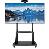 Uniwersalny Stojak Pod Telewizor, Mobilny Wózek Pod Telewizor Z Tacką Do Większości 32-75-Calowych Telewizorów Plazmowych/Lcd/Led, Wózek Podłogowy Pod Telewizor Z Kółkami