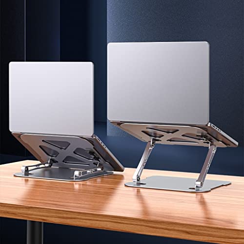 Soporte para computadora portátil de aluminio con elevación ajustable y base plegable 5