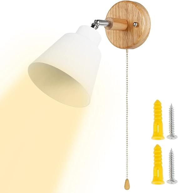 Hands DIY Wall Lights with Pull Cord Switch Wall Spotlight Decorative