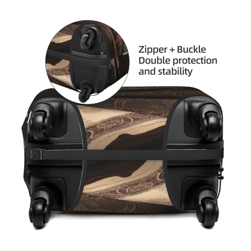 Raven On Ancient Book Candles Elastic Travel Luggage Covers Dustproof Scratch-Resistant Suitcase Protector Fit 22-24 Inch2