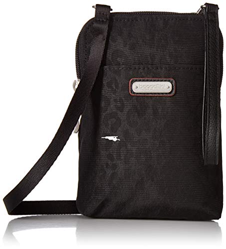 Baggallini womens Take Two RFID Bryant Crossbody, Black Cheetah, One Size US