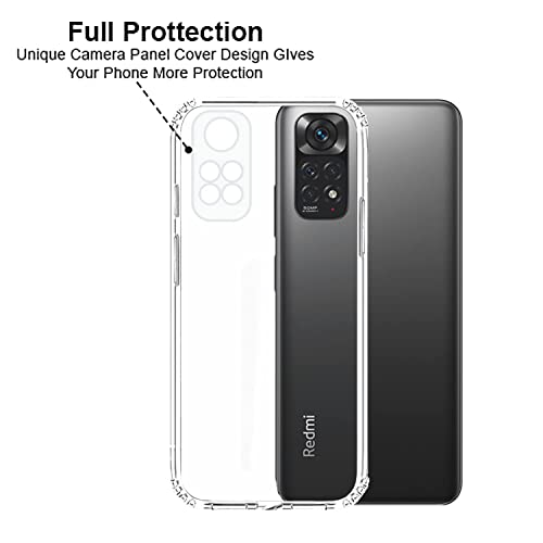 Image of Mobile Back Case Cover for Redmi Note 11 (Soft Silicone Transparent)