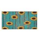 Entemne 1 copertura per luce fluorescente turchese con venature del legno giallo girasoli magnetico diffusore per plafoniere filtro antiriflesso per illuminazione di classe, ufficio, casa, 120 x 60 cm