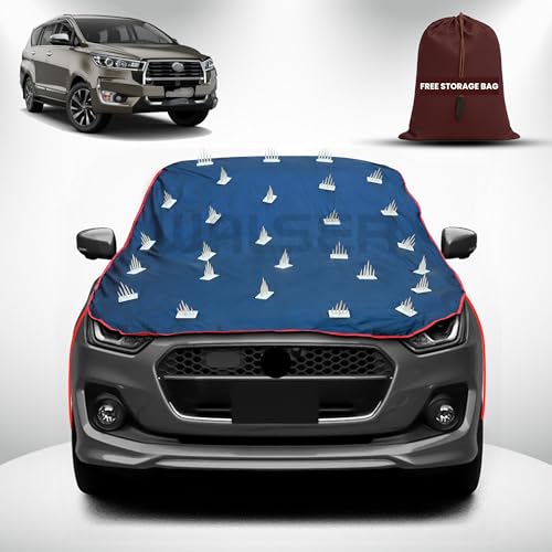 Image of WALSER Spike Car Cover for Toyota Innova Crysta | Anti-Climb Nail Guard for Dogs & Monkeys | Protects Bonnet, Roof & Dicky | UV, Dust & Snow Protection | Spike Cover with 4 Adjustable Hook