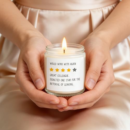 Bougie parfumée amusante : le cadeau de départ parfait pour collègue et amie
