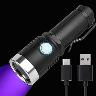 20W 365nm Black Light UV Flashlight with Filter Rechargeable Ultra Bright Shortwave Uv Light for Minerals,Rocks,Inspection,Detector Light